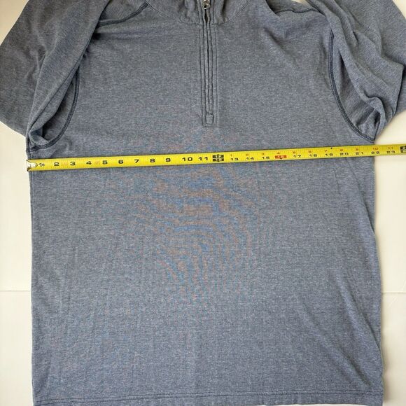 Ocean + Coast 1/4 Zip Long Sleeve Pullover Mens Heather Blue Soft Size XL - Picture 4 of 12